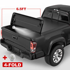 4-fold 6.5ft Truck Bed Tonneau Cover For Chevy Silverado Gmc Sierra 1500 2500 Hd