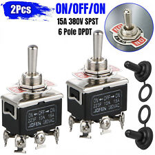 2-pack Waterproof 6pin Dpdt Momentary Toggle Switch Boot Cap Onoffon Amp