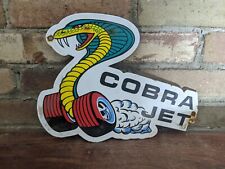 Vintage Ford Cobra Jet Dealer Porcelain Dealership Sign 12 X 9