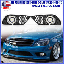 Led Bumper Fog Lights W Cover Angel Eye For Mercedes Benz C230 C300 C350 W204