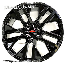 22 Gloss Black 2021 Chevy Silverado 1500 Rst Oe 5903 Replica Red Rims 6x5.5 28
