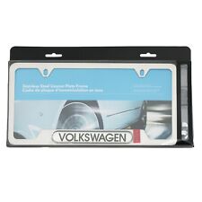 Vw Volkswagen Polished License Plate Frame Front Or Rear Genuine Oem 5c0071801n