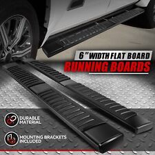 For 07-21 Toyota Tundra Double Cab Black 6 Flat Side Step Bar Running Boards