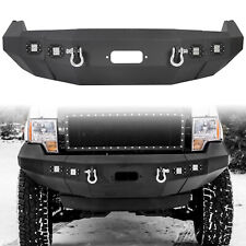 Front Bumper W Led Lights D-rings Winch Ready For 2009-2014 Ford F150 F-150