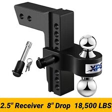 Xpe Trailer Hitch Fits 2.5 Inch Receiver 8 Inch Adjustable Drop Hitch 18500lbs