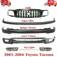 New Fits 01-04 Toyota Tacoma Front Bumper Primed Kit Grille Fog Lights Lh Rh