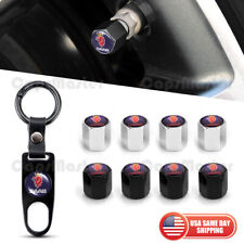 Car Wheels Tire Valve Dust Stem Air Cap Cover Keychain Ring With Saab Logo