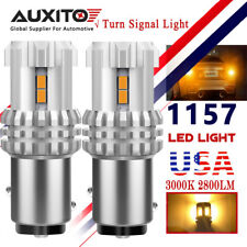 Auxito 2x 1157 Amber Yellow Led Front Turn Signal Drl Parking Light Bulbs 7528 E