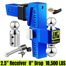 Adjustable Trailer Hitch 2.5 Receiver Heavy Duty Aluminum Tow Hitch 8 Drop