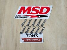 Msd 34605-10 Spark Plug Wire Terminal Set Straight Double Crimp Terminals Only