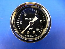 Marshall Gauge 0-100 Psi Fuel Pressure Oil Pressure Gauge Black 1.5 Diameter