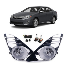 Fog Lights Bumper Lampschrome Cover Wiring Fit 2012 2013 2014 Toyota Camry Xle