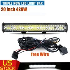 20inch Led Light Bar Flood Spot Combo For Suv Ute Atv Truck 4x4 Boat With Wiring