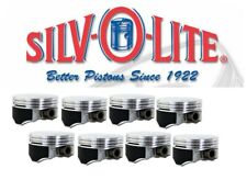 Silvolite Hypereutectic Flat Top Pistons Set8 For Chevy 5.7l Ls1 Press-fit Std