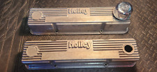 Holley Sb Chevy Finned Aluminum Valve Covers 140r-50b