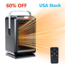 Portable Electric Space Heater Garage Hot Air Fan For Large Room With Remote