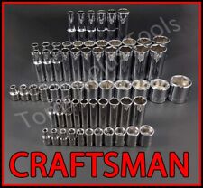 Craftsman Tools 62pc 14 38 12 Standard Sae Only Ratchet Wrench Socket Set