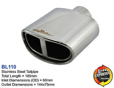 Exhaust Tip Tailpipe Trim Oval 144x75mm For Bmw Ford Kia Super Sprint Style