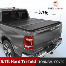 5.7ft Bed Hard 3-fold Tonneau Cover For 2009-2024 Dodge Ram 1500 Waterproof
