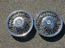 Factory 1986 To 1990 Chevy Celebrity 14 Inch Wire Spoke Hubcaps Wheel Covers