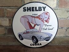 Vintage 1966 Ford Motor Company Shelby Cobra Dealership Porcelain Sign 12