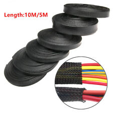 105m Black Expandable Wire Cable Sleeving Sheathing Braided Loom Tubing