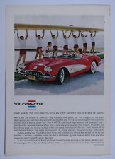1959 Chevrolet Corvette Convertible Red Vintage Real Mccoy Original Print Ad
