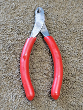 Snap On 84cf Diagonal Wire Cutters Side Cuts Snips Pliers 4.5 Soft Grip Red Usa