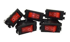 5 Pieces 12 Volt Rocker Switch On Off Mini With Red Led Car Automotive 10 Amp
