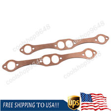 Sbc Oval Port Copper Header Exhaust Gaskets For Sb Chevy 262 267 283 Reusable