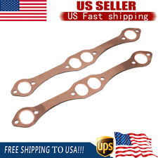 2x Sbc Oval Port Copper Header Exhaust Gaskets Reusable For Chevy 305 327 350