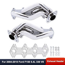 For Ford F150 5.4l 330 V8 04-10 Exhaust Headers Shorty Polished Stainless Steel