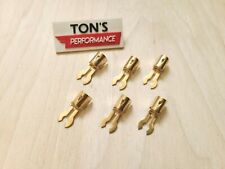 6 Fork Brass Spark Plug Wire Ends Clips Crimp Terminals Maytag Briggs Hit Miss