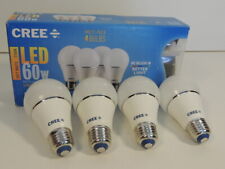 Cree 4 Pack Bulbs Sa19-08127mdfd-12de26-1-14 Led A19 Soft White 60w 2700k New
