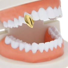 Single Tooth Fang Grillz Silver14k Gold Plated Grill Cap Vampire Canine Dental