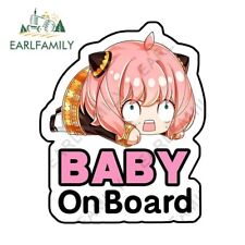 Earlfamily 5.1spy X Family Anya Baby On Board Car Sticker Car Wrap Anime Decal