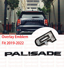 Overlay Palisade Letter Emblem For Hyundai Palisade 2019-2023 Gloss Black