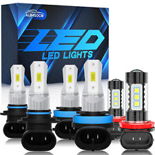 For Honda Accord 2013-2015 6k Led Headlight High Low Fog Light Bulbs Kit White