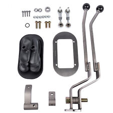 Np-205 Stainless Twin-stick Shifter Wboot For Gm Transfer Case Shifter Np205gm8