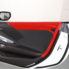 Abs Red Inner Interior Door Panel Cover Trim For Corvette C8 Z51 Z06 2020-23