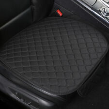 Universal Front Car Seat Cover Breathable Linen Pad Cushion Protector Black