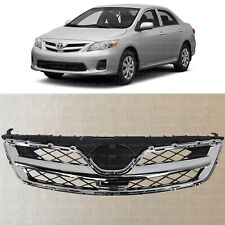 Front Upper Bumper Grille Assembly Chrome Trim For 2011 2012 2013 Toyota Corolla