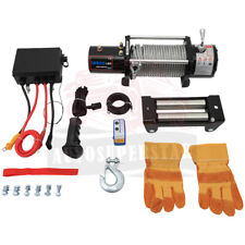 12500lbs 12v Electric Winch Steel Cable Truck Trailer Towing Off Road 4wd