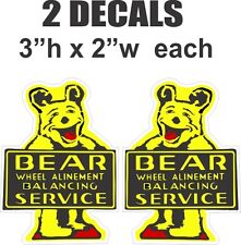 2 Bear Wheel Alinement Allignment Balancing Service Vinyl Decals L R