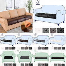 Stretch Pu Leather Sofa Covers Waterproof Couch Seat Slipcovers Cushion Cover