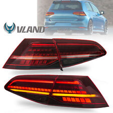 Led Tail Lights For 2013-2021 Vw Golf7 Mk7 Mk7.5 Red Lens Sequential Turn Signal