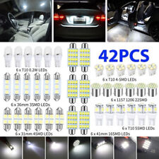 42pcs Car Interior White Combo Led Map Dome Door Trunk License Plate Light Bulbs