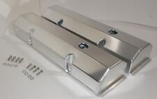 Small Block Chevy 350 Tall Fabricated Anodized Aluminum Valve Covers Short Bolts
