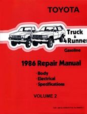 4runner 1986 Toyota Truck Shop Manual Service Repair Pickup Book