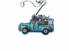 Rear View Mirror Hanging Ornament Farm Animal In Old Truck